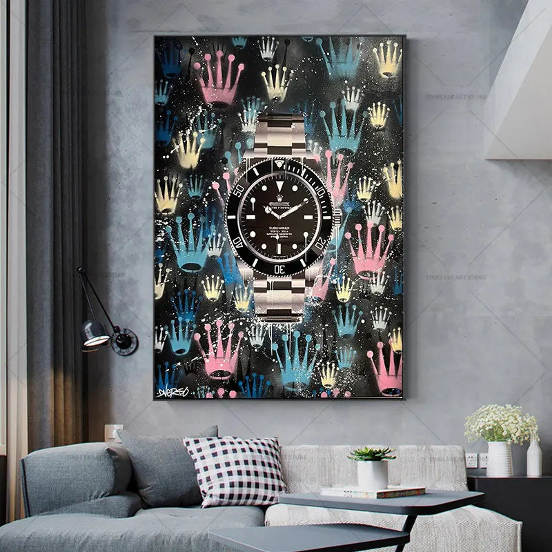 Rolex Street Graffiti Poster