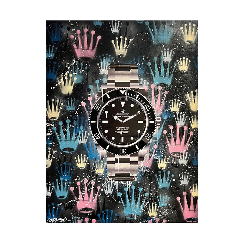 Rolex Street Graffiti Poster