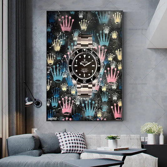 Rolex Street Graffiti Poster