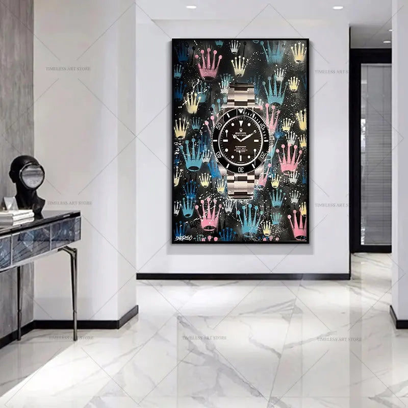 Rolex Street Graffiti Poster