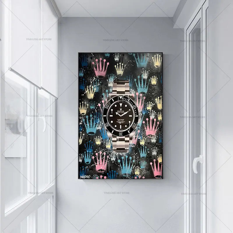 Rolex Street Graffiti Poster