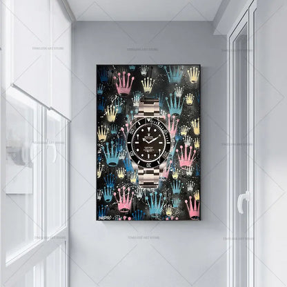 Rolex Street Graffiti Poster