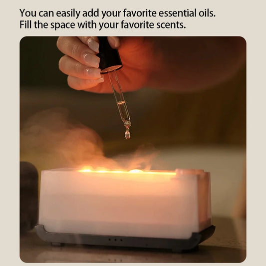 New Mini Aroma Flame Diffuser Air Humidifier