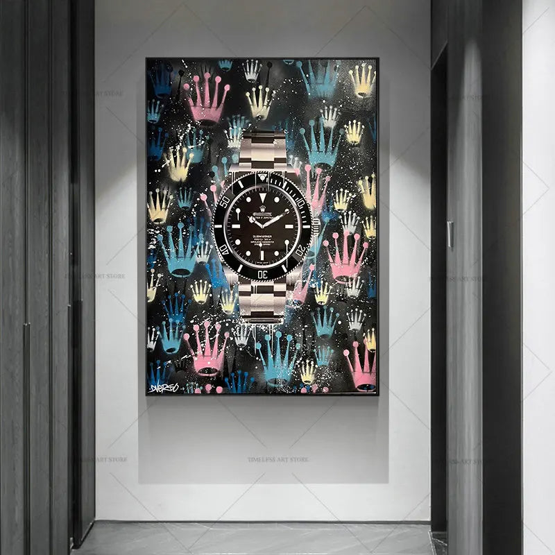 Rolex Street Graffiti Poster