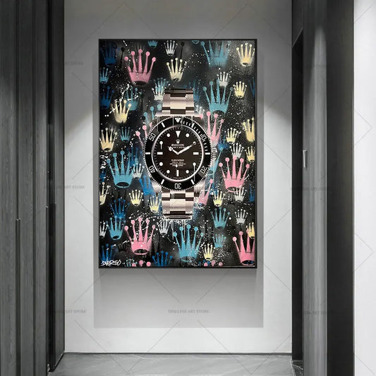Rolex Street Graffiti Poster